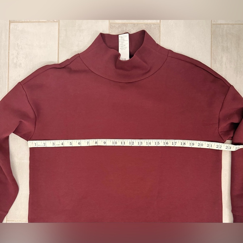 Wolford Oversized High Neck Burgundy Long Sleeve Sweater Size Small - Picture 6 of 7